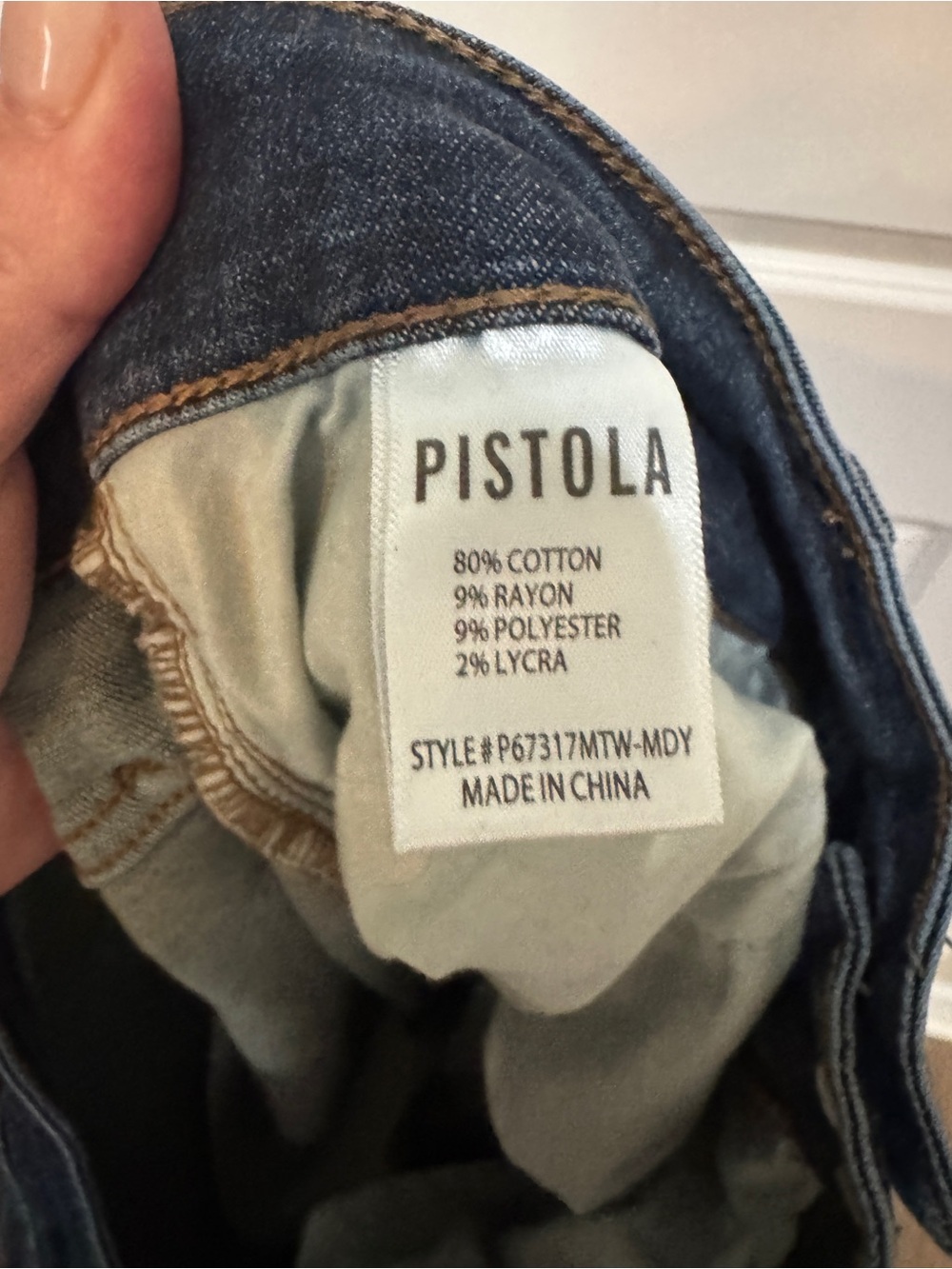 Pistola Stretch Dark Blue Slim Jeans - Picture 4 of 4